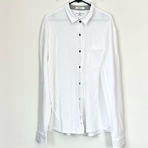 Tailor Vintage White Slim Fit Casual Button-Down Shirt - Size: XXL